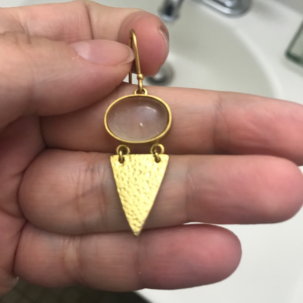 ISO World Market Gold & clear stone earrings